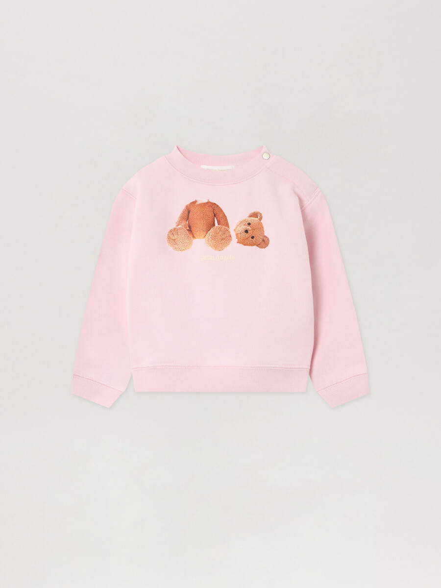 sweatshirt mit bärenmotiv und rundhalsausschnitt