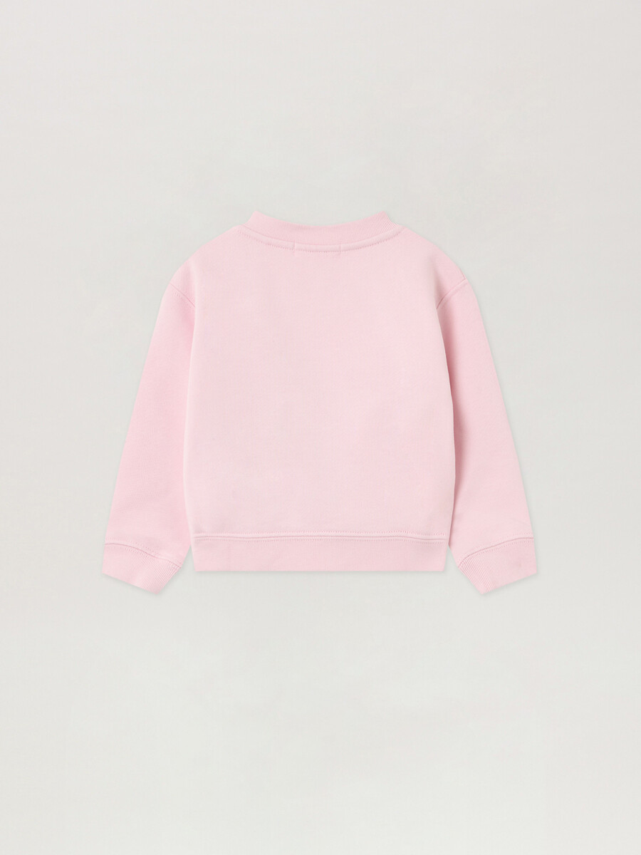 sweatshirt mit bärenmotiv und rundhalsausschnitt