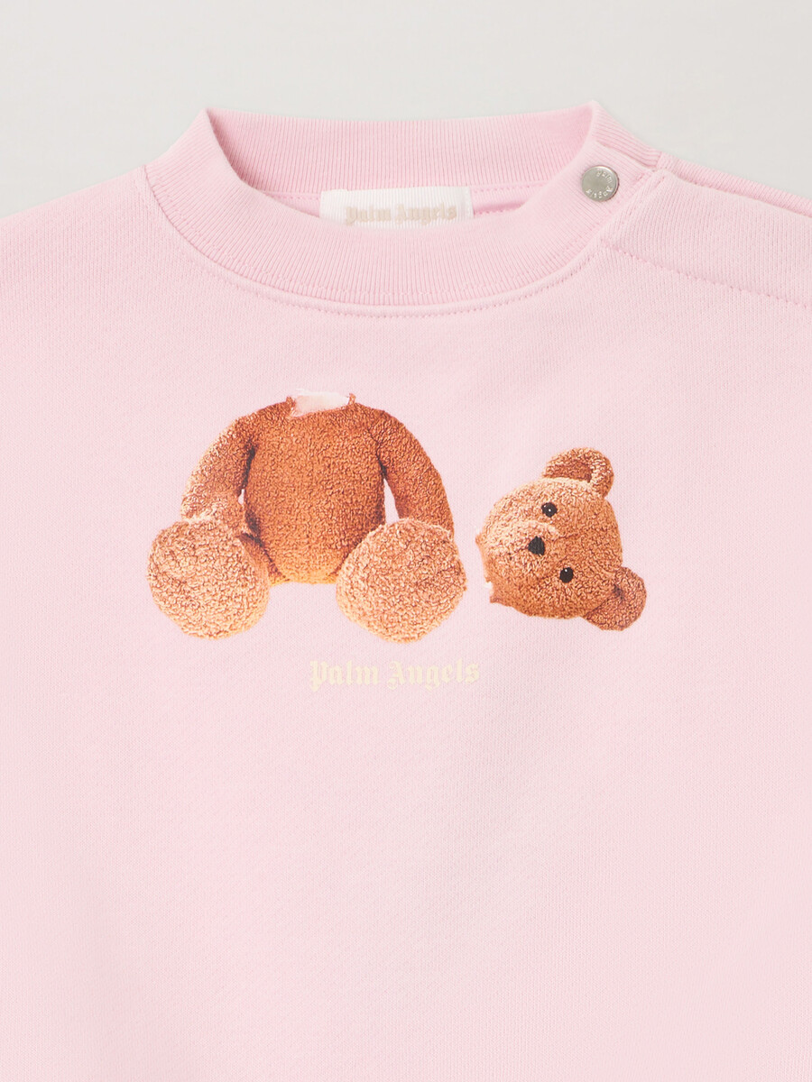 sweatshirt mit bärenmotiv und rundhalsausschnitt