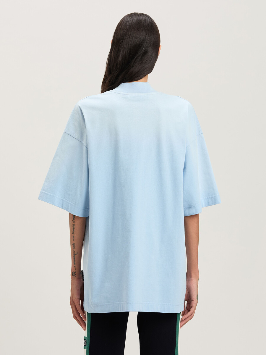 paradise palm loose tee baby blue - off