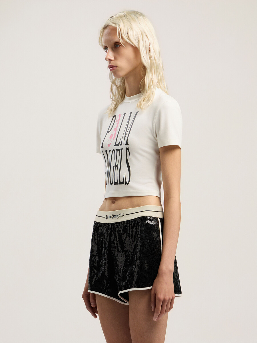baby-t-shirt mit flammenlogo
