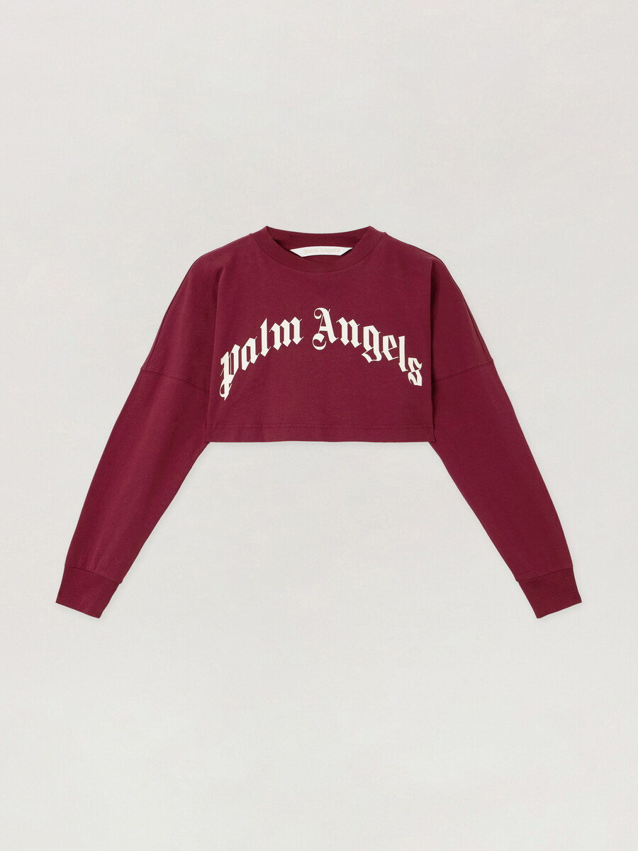 crop-top mit geschwungenem logo