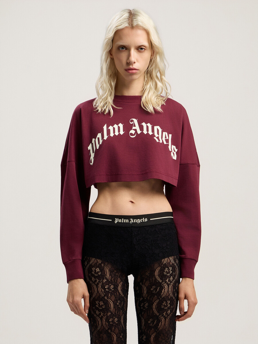 crop-top mit geschwungenem logo