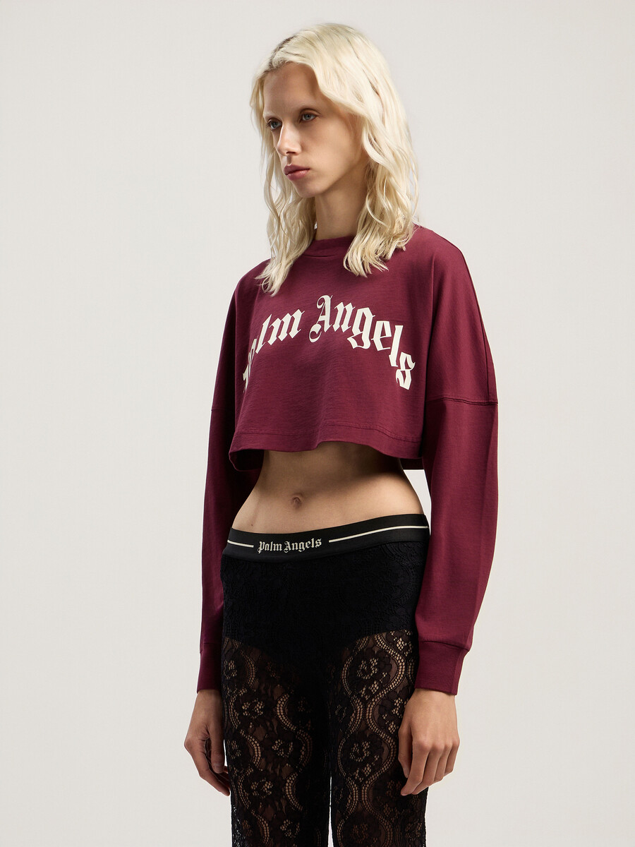 crop-top mit geschwungenem logo
