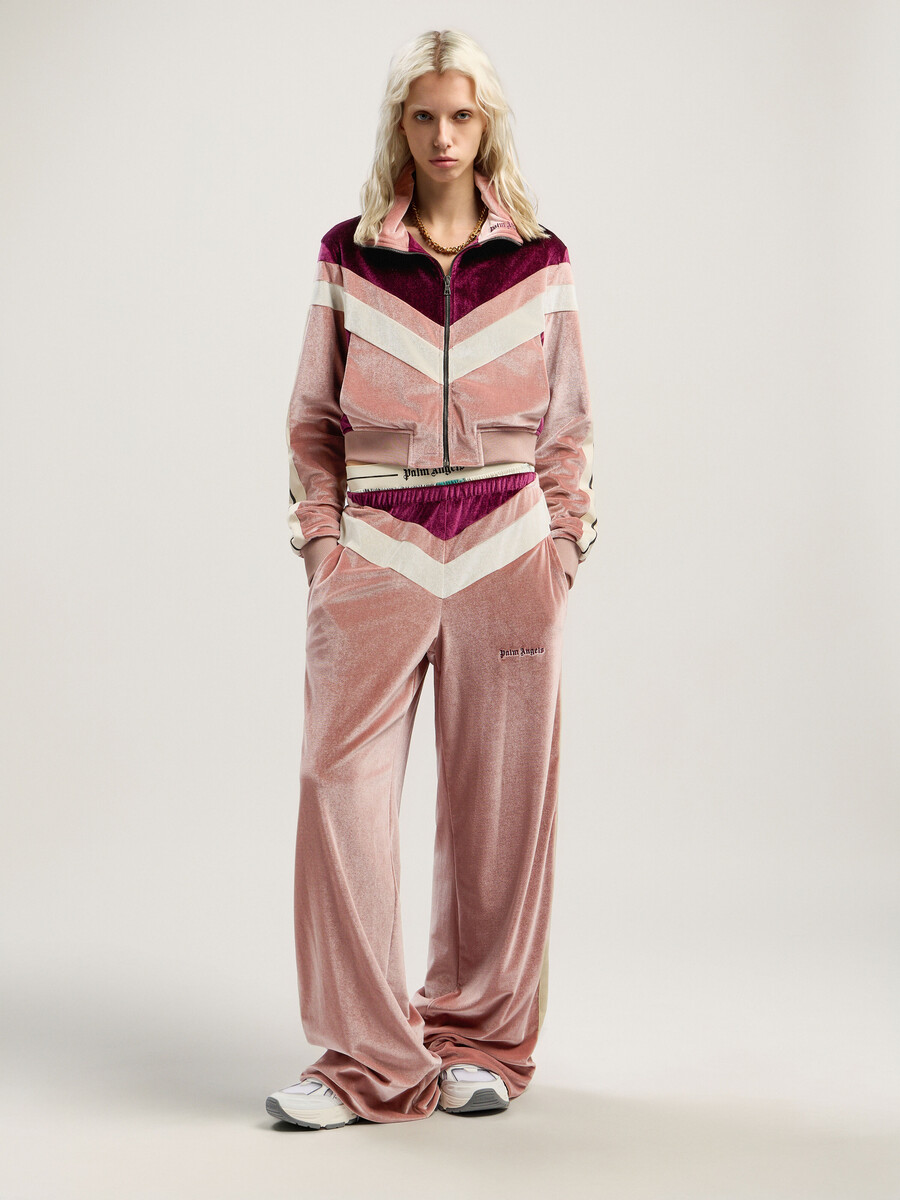 trainingsjacke aus farblich abgesetztem chenille