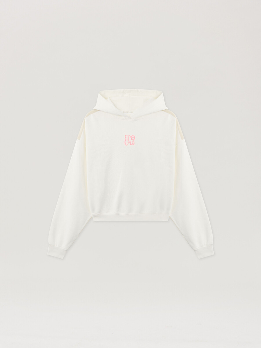 klassischer neon-crop-hoodie mit logo