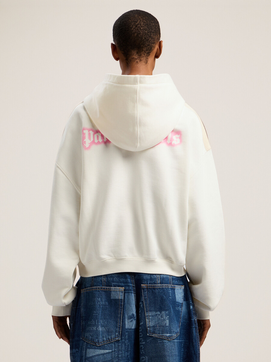 klassischer neon-crop-hoodie mit logo