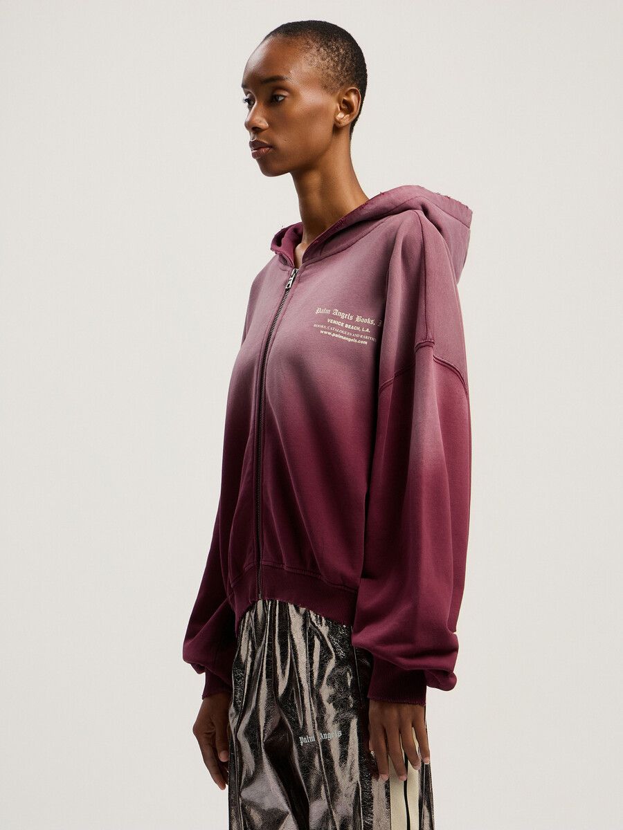book club zip crop hoodie