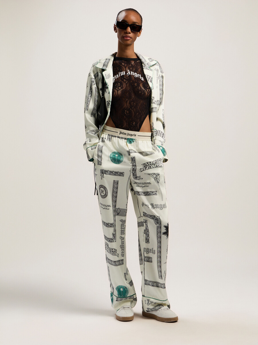 pyjamahose mit dollar-print
