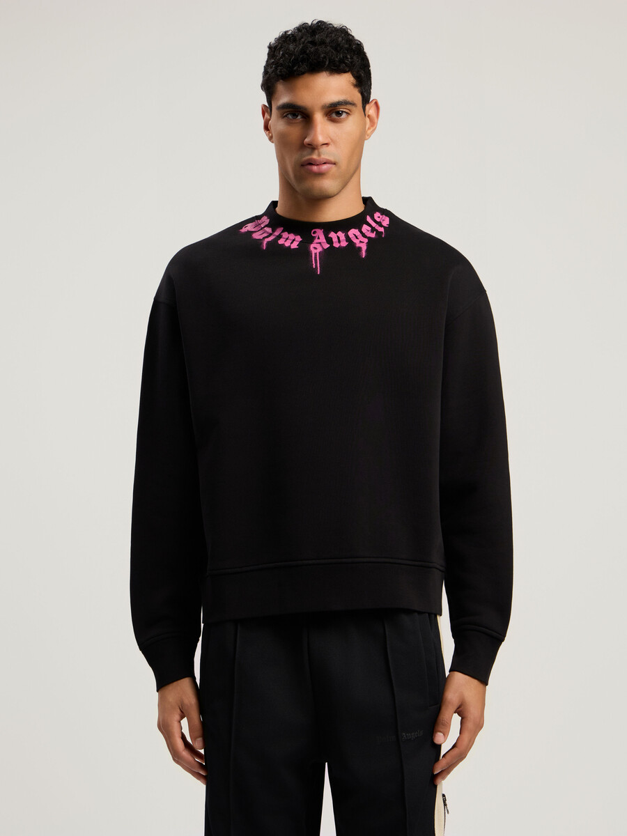 sweatshirt mit logo am hals