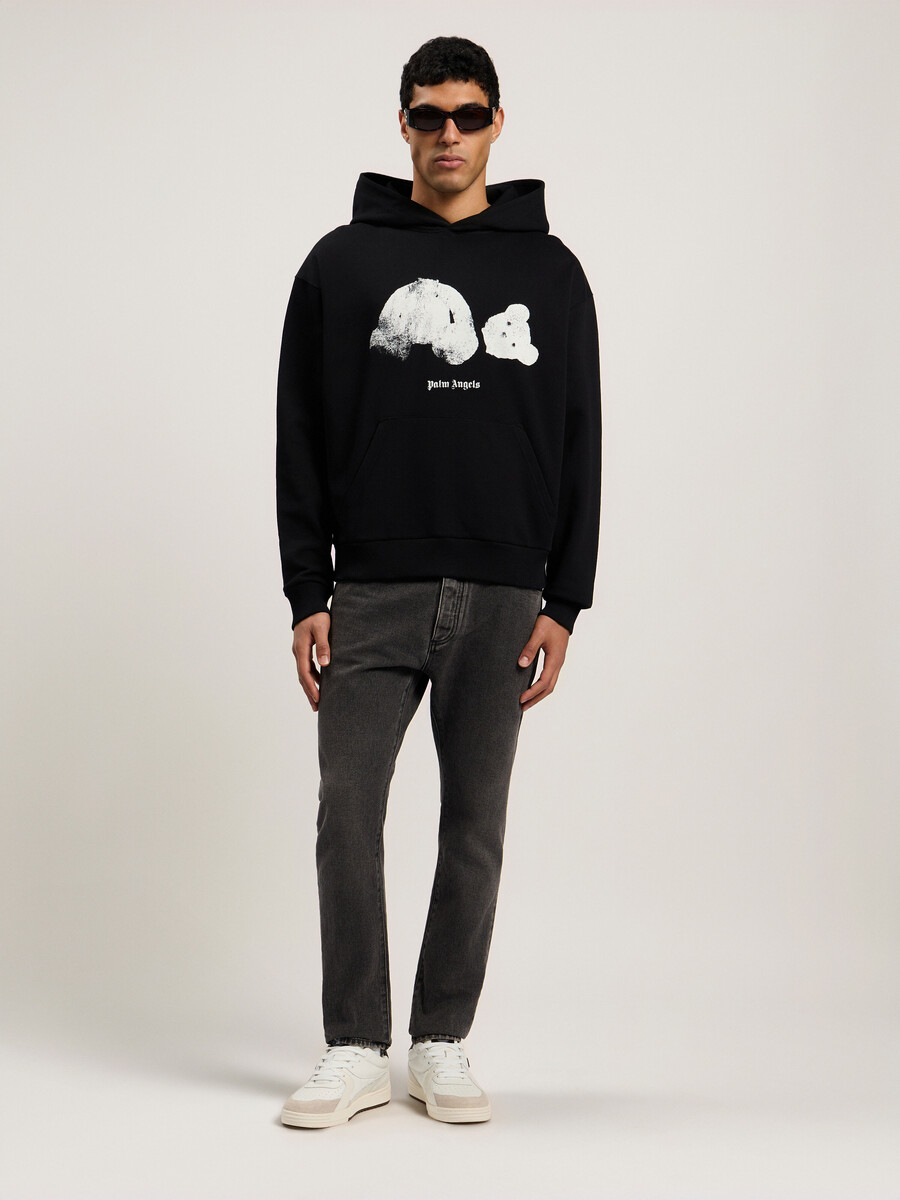 spray broken bear hoodie