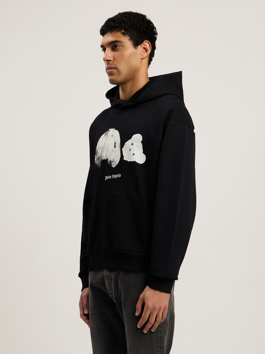 spray broken bear hoodie
