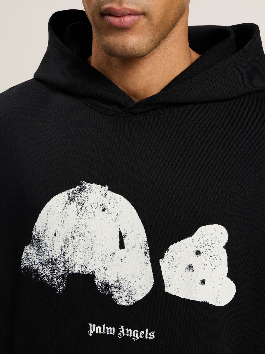 spray broken bear hoodie