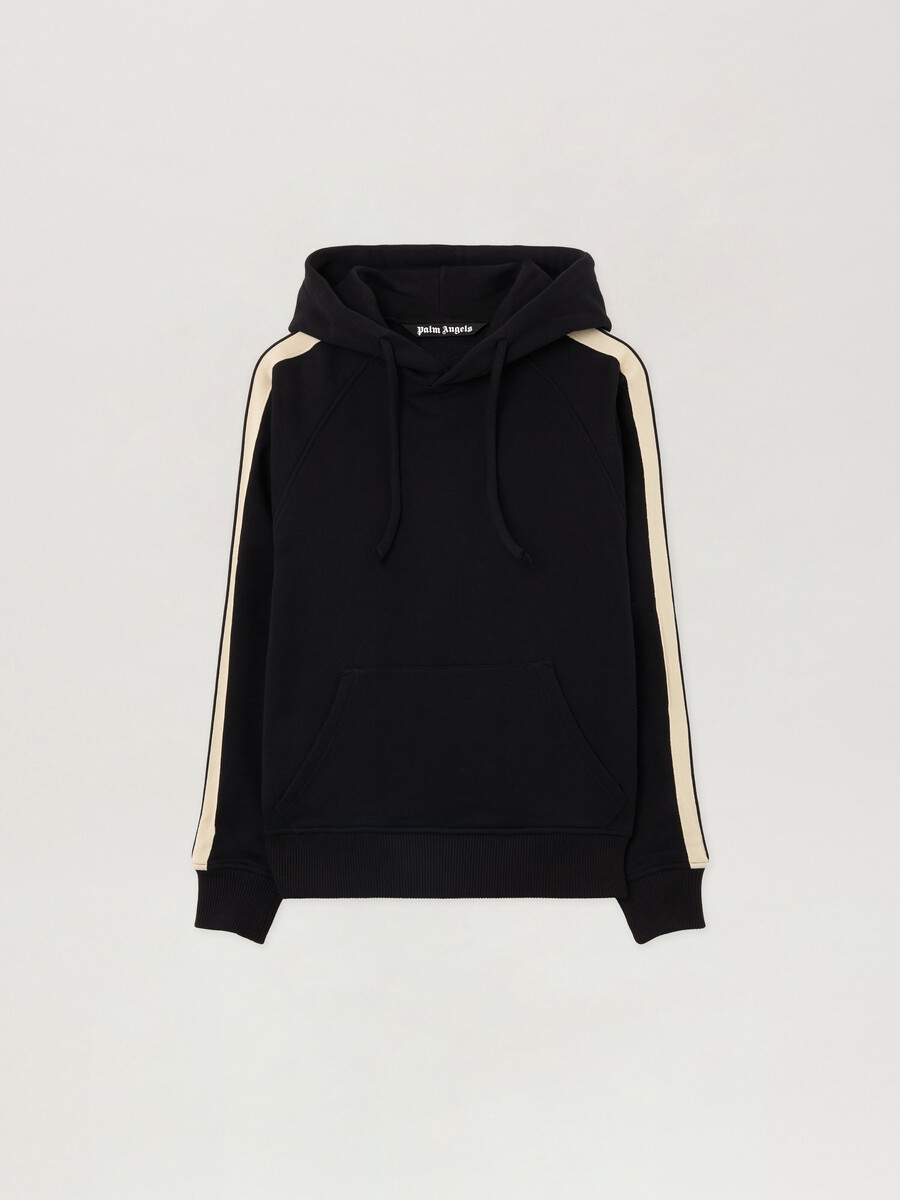 curved logo track hoodie