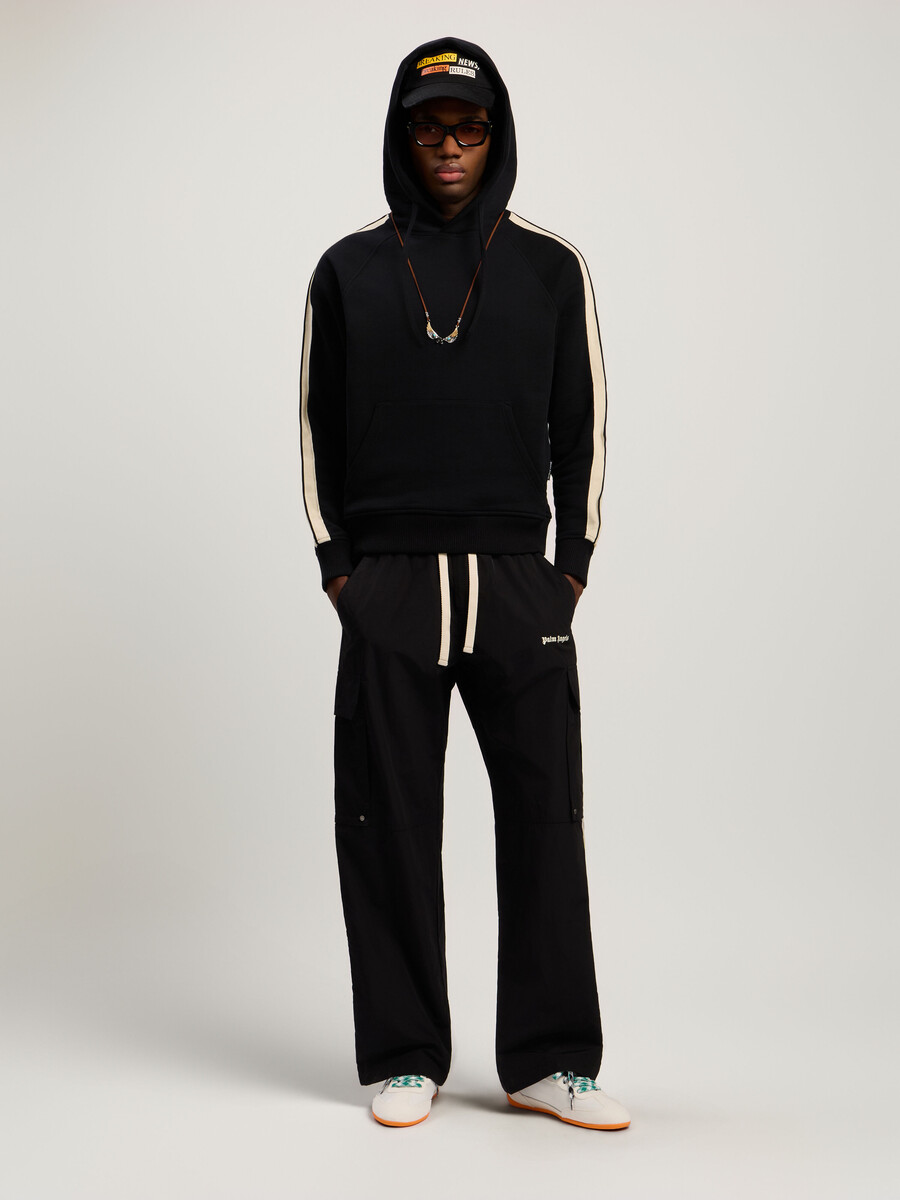 curved logo track hoodie