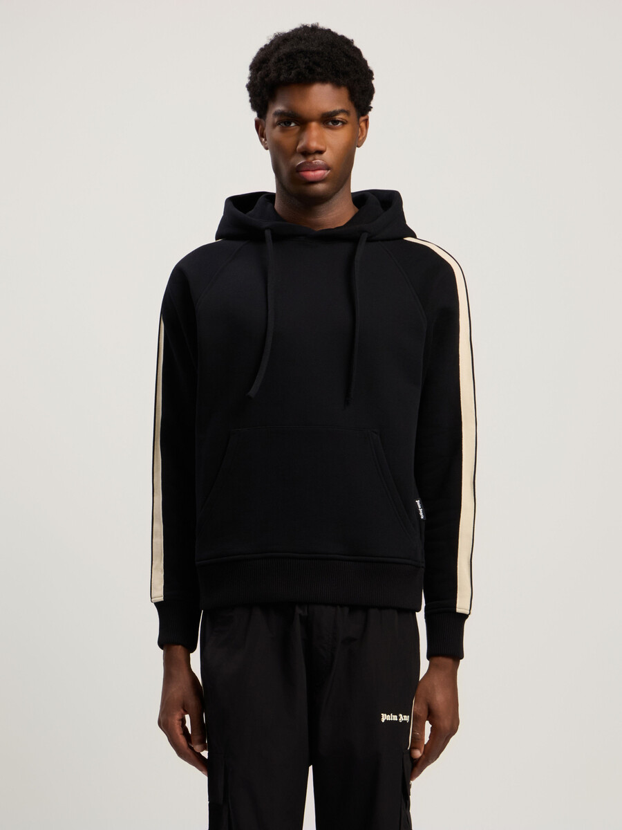 curved logo track hoodie
