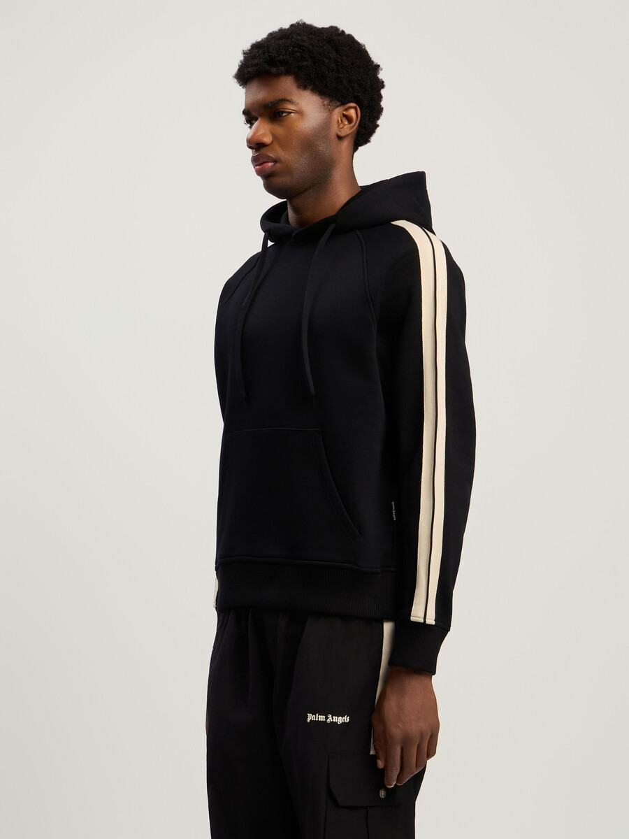 curved logo track hoodie