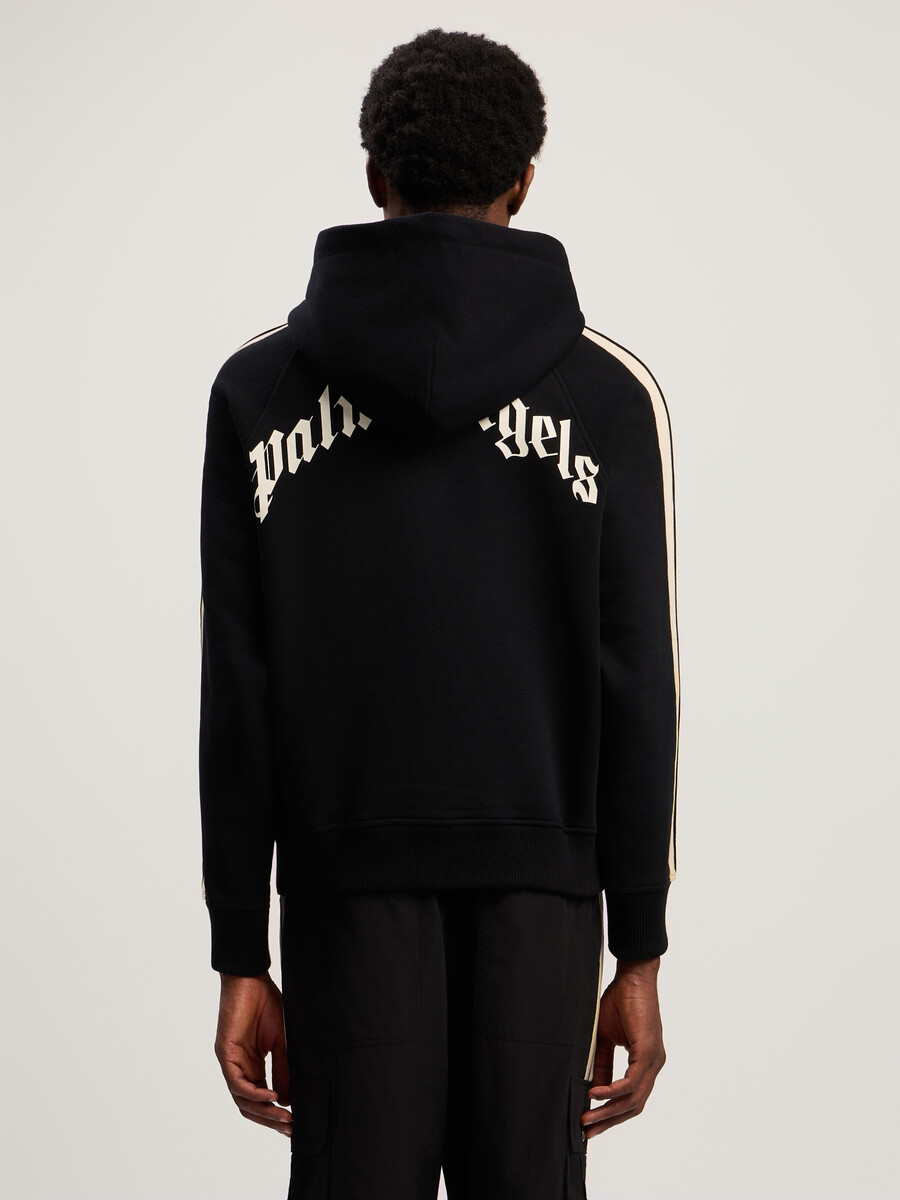 curved logo track hoodie