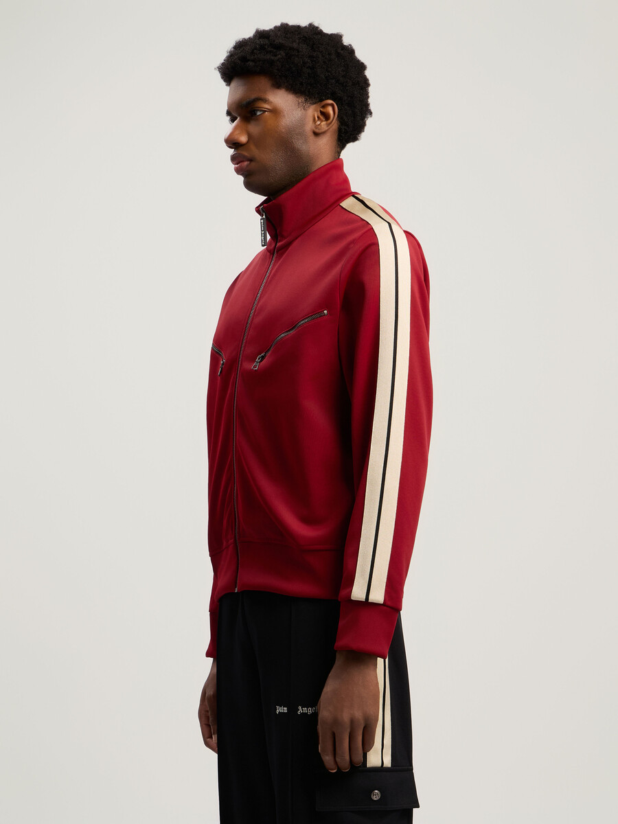 trainingsjacke mit gebogenem logo und reißverschluss