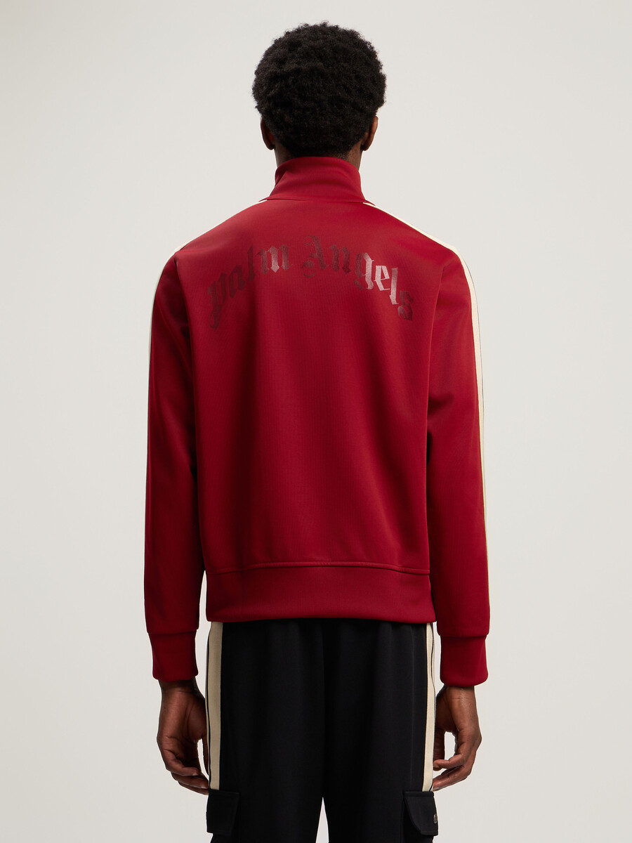 trainingsjacke mit gebogenem logo und reißverschluss