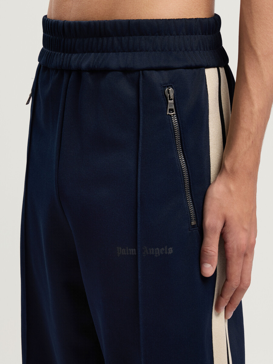 klassische logo-trainingshose mit reißverschluss