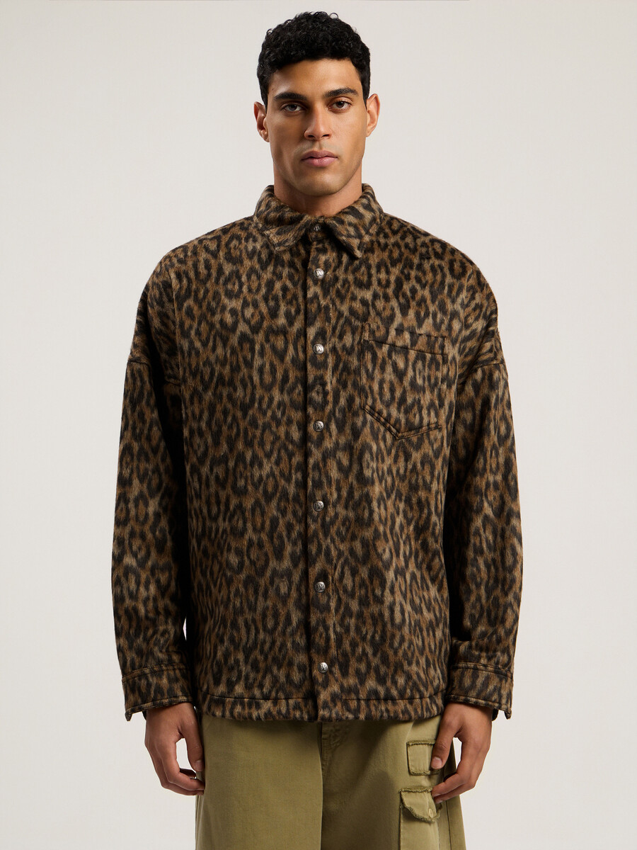 klassisches logo animalier overshirt