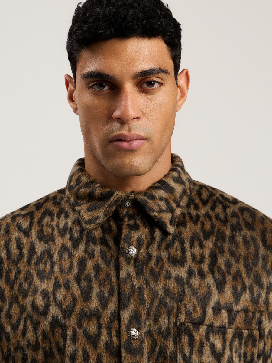 klassisches logo animalier overshirt