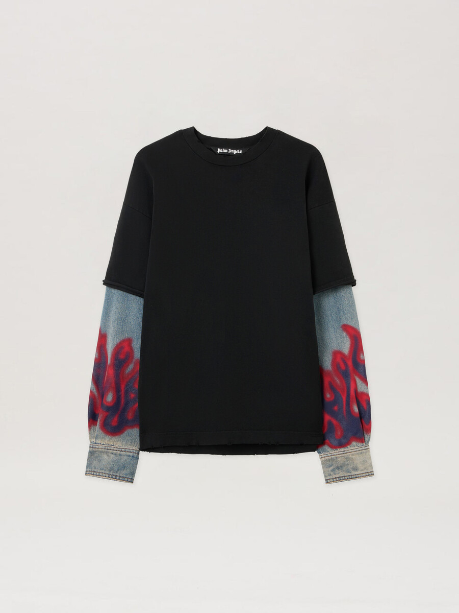 flames hybrid langarmshirt