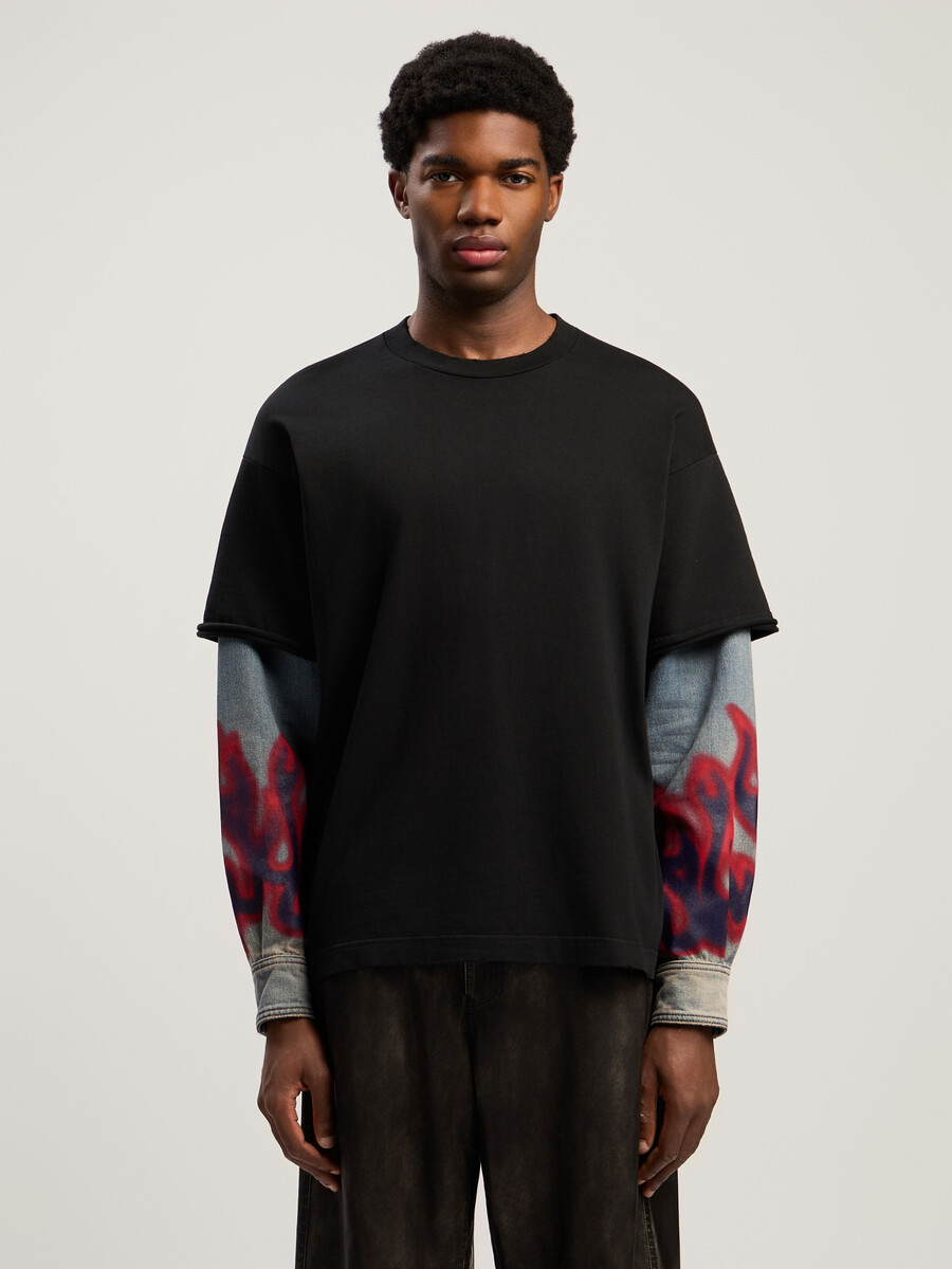 flames hybrid langarmshirt