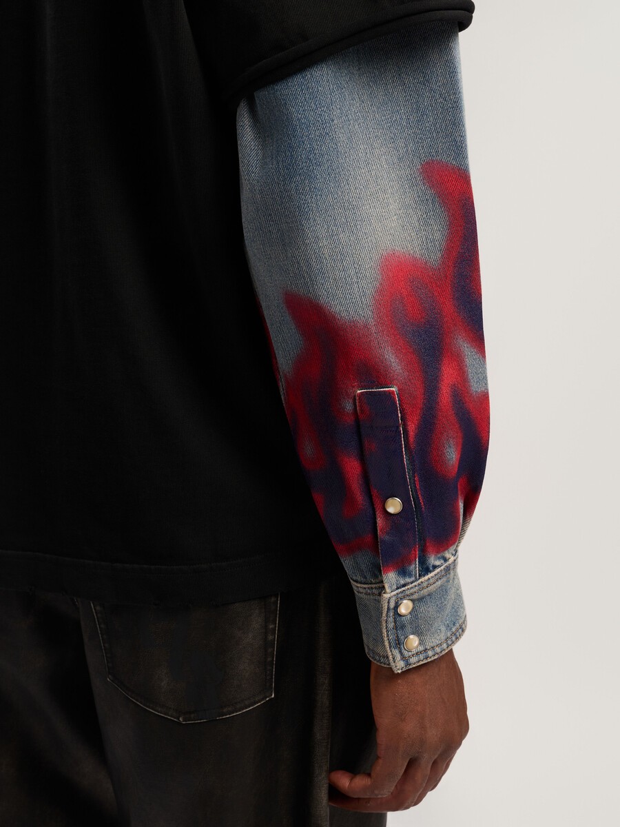 flames hybrid langarmshirt