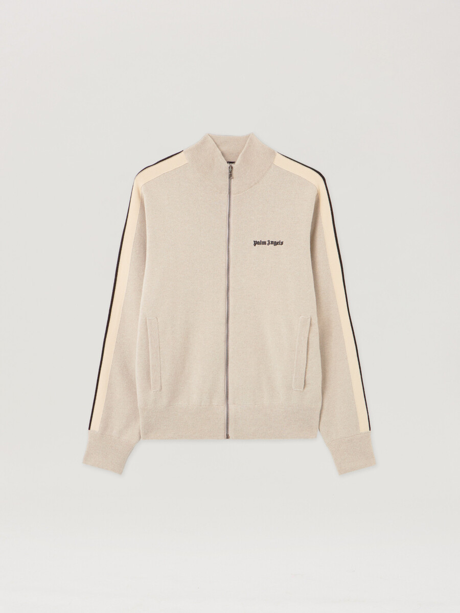 klassische strick-trainingsjacke mit logo