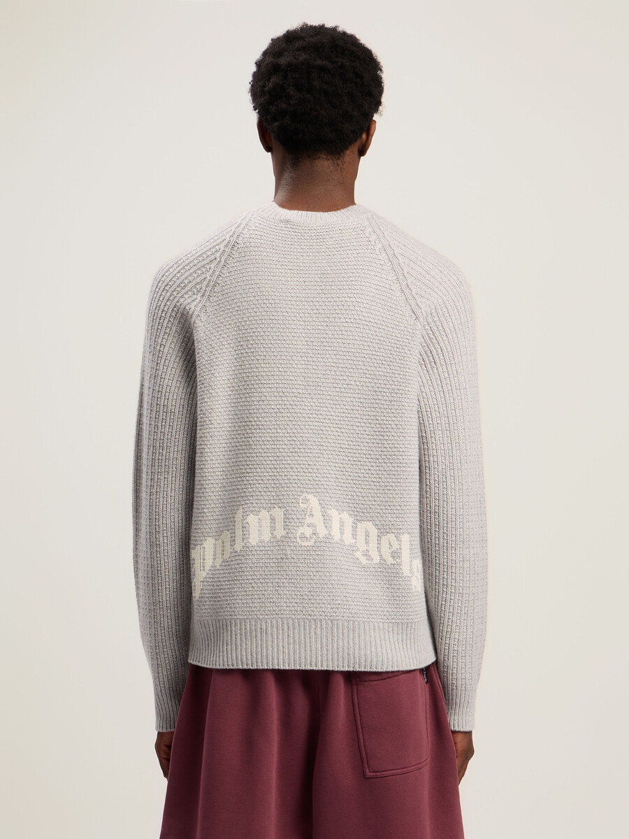 gebogener logo-ripppullover