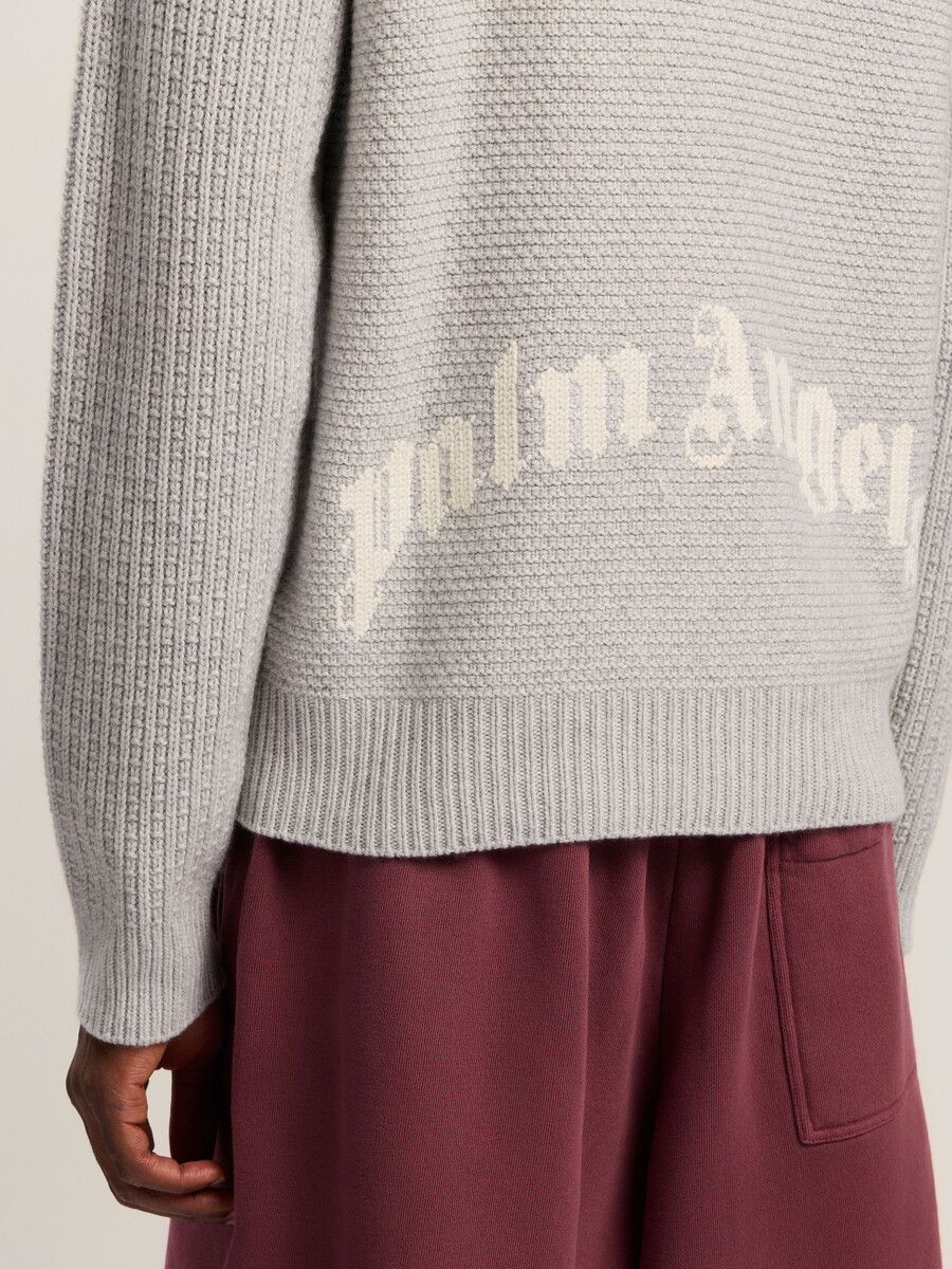 gebogener logo-ripppullover