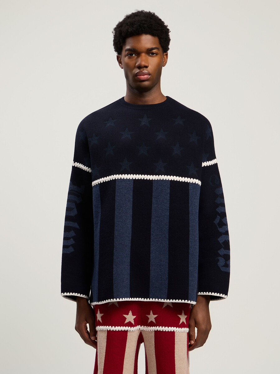 pullover mit sternen und streifen