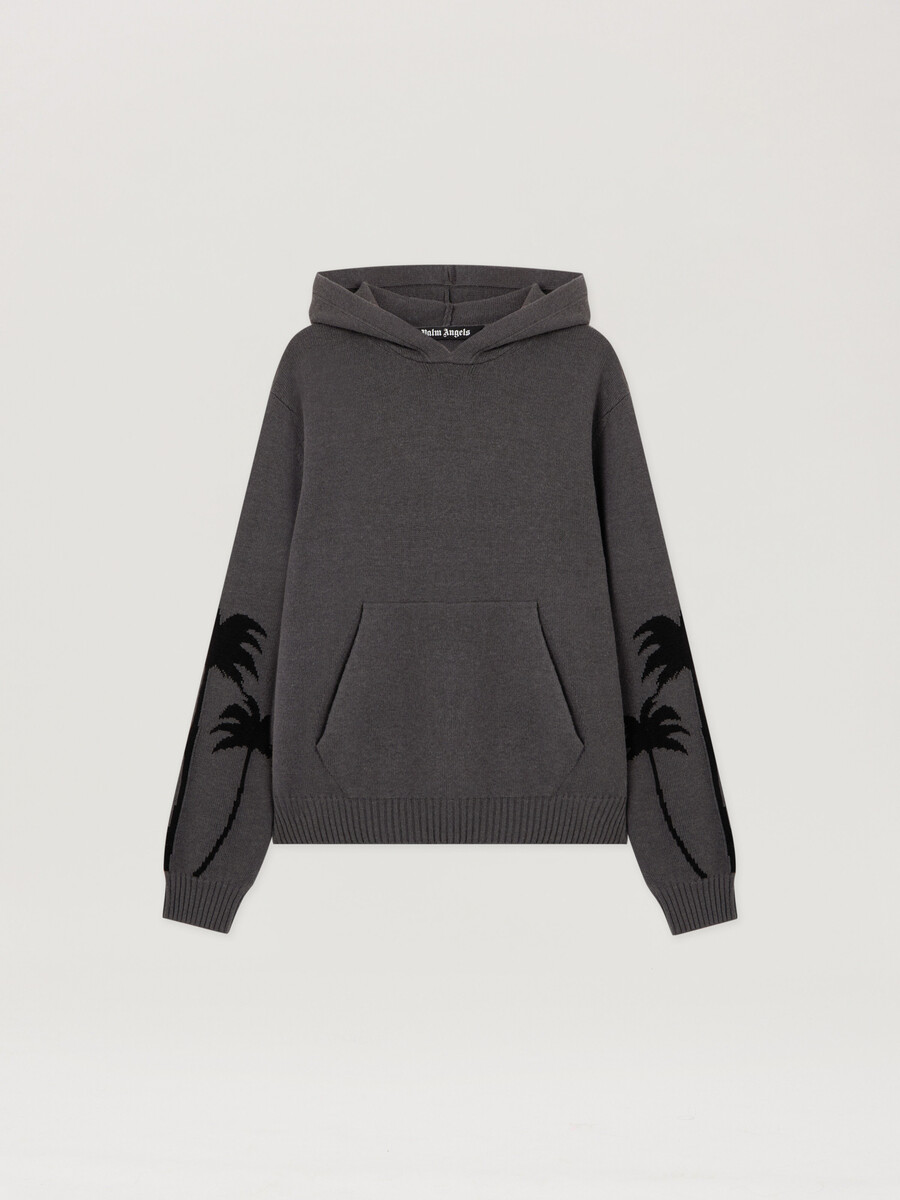 strickhoodie mit rückenmotiv