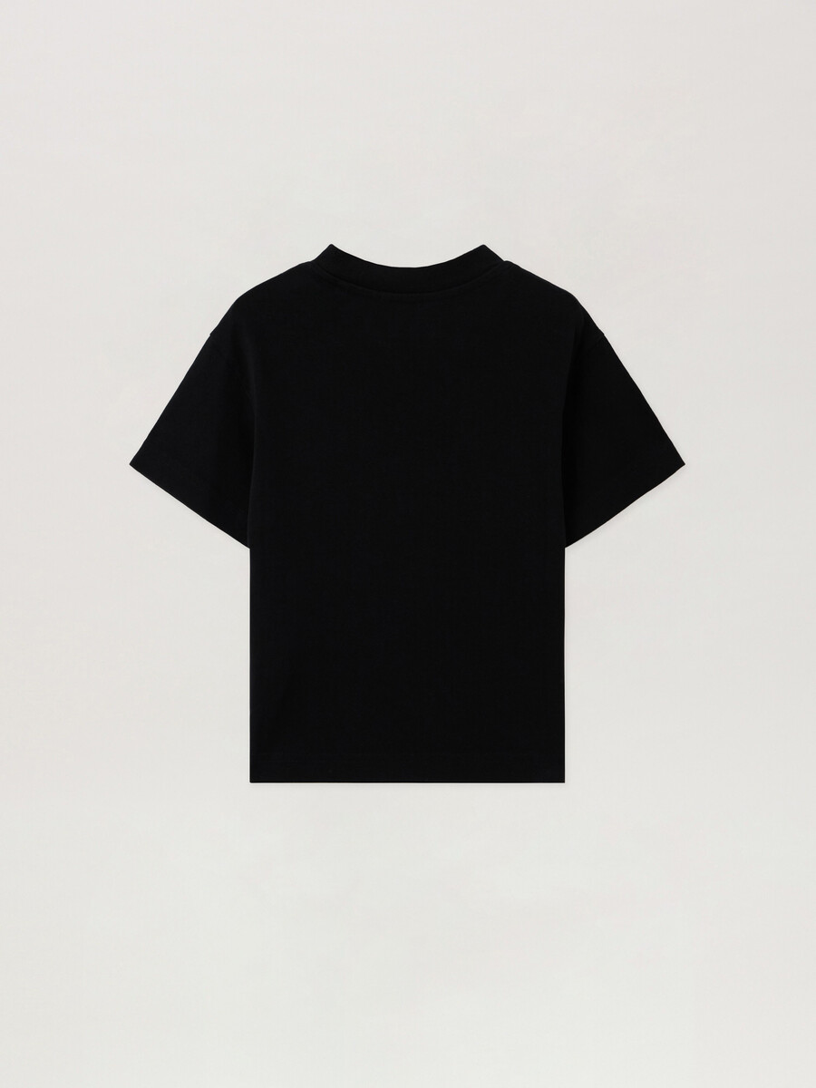 regular t-shirt mit nackenlogo