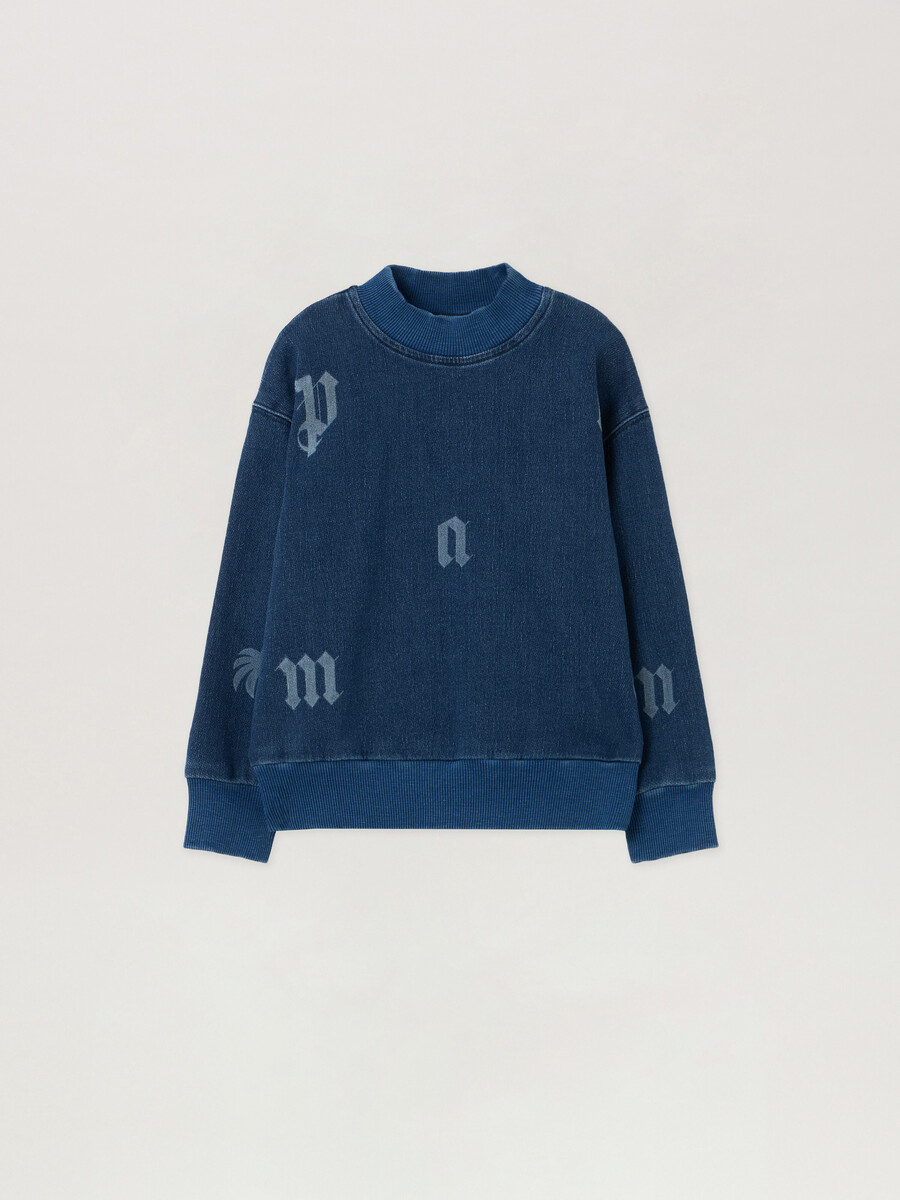 sweatshirt mit verwaschenem schriftzug