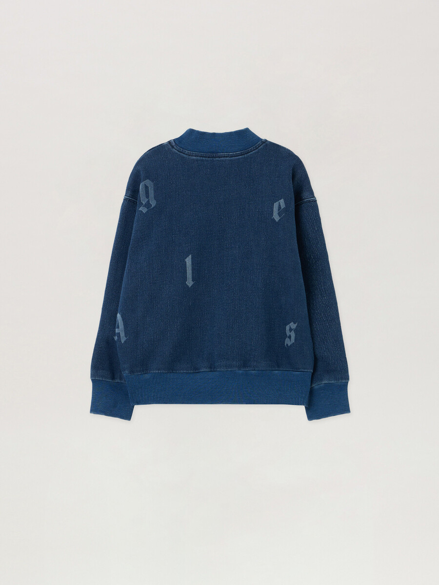 sweatshirt mit verwaschenem schriftzug