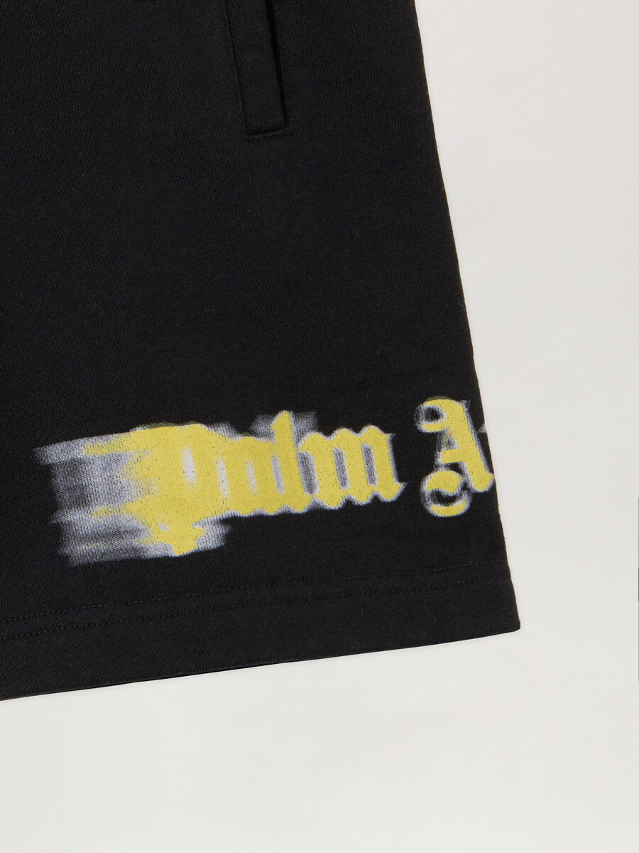 sweatshorts mit verschwommenem logo
