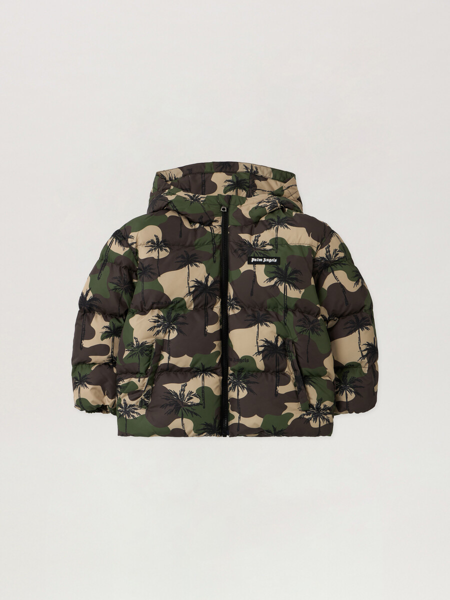 camo palms hoodie steppjacke
