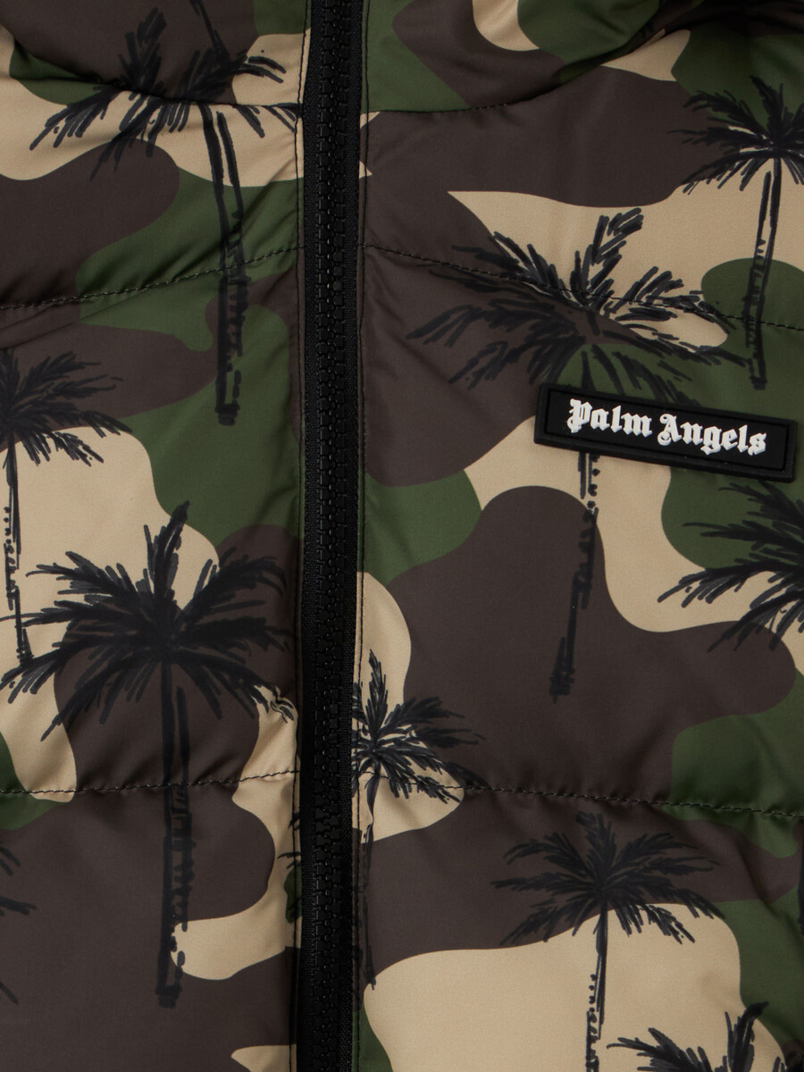 camo palms hoodie steppjacke