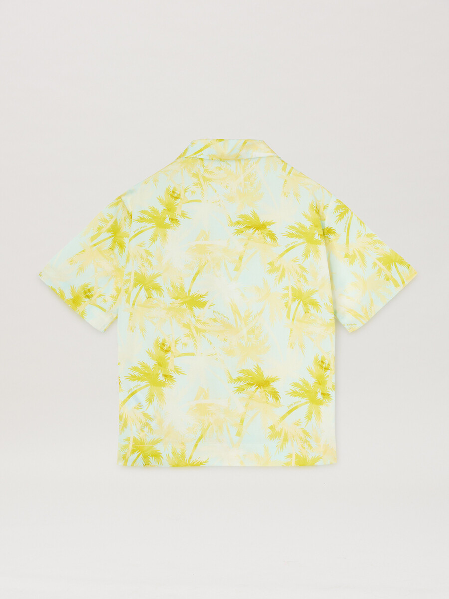 aop palms bowling shirt ss himmelblau -du