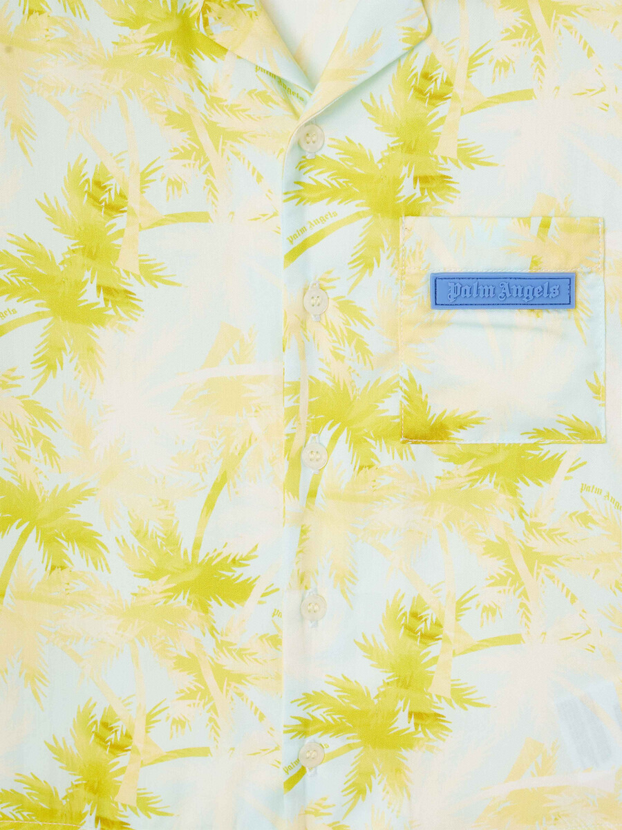 aop palms bowling shirt ss himmelblau -du