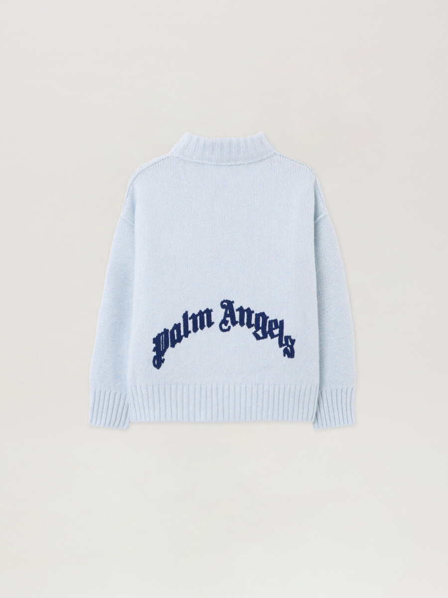 pullover mit geschwungenem logo