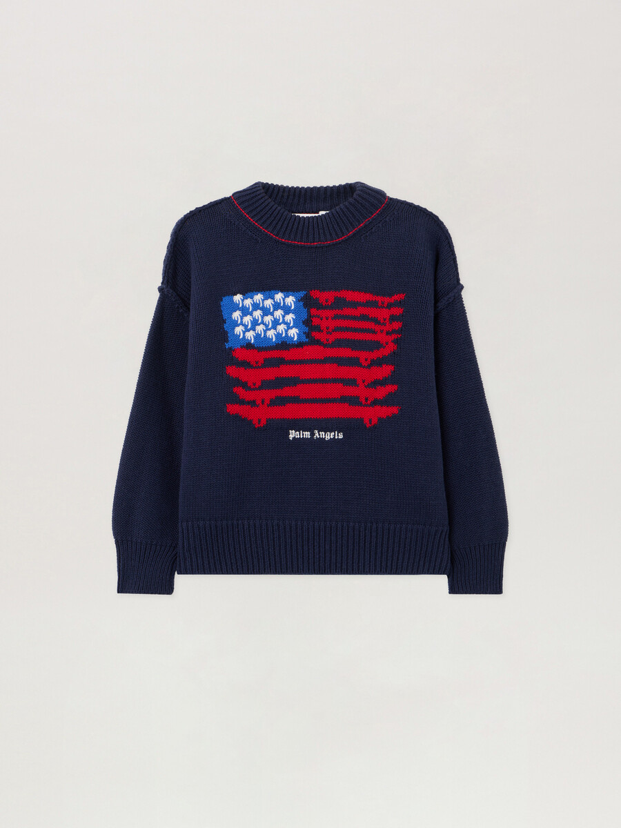 pullover mit palmenflagge