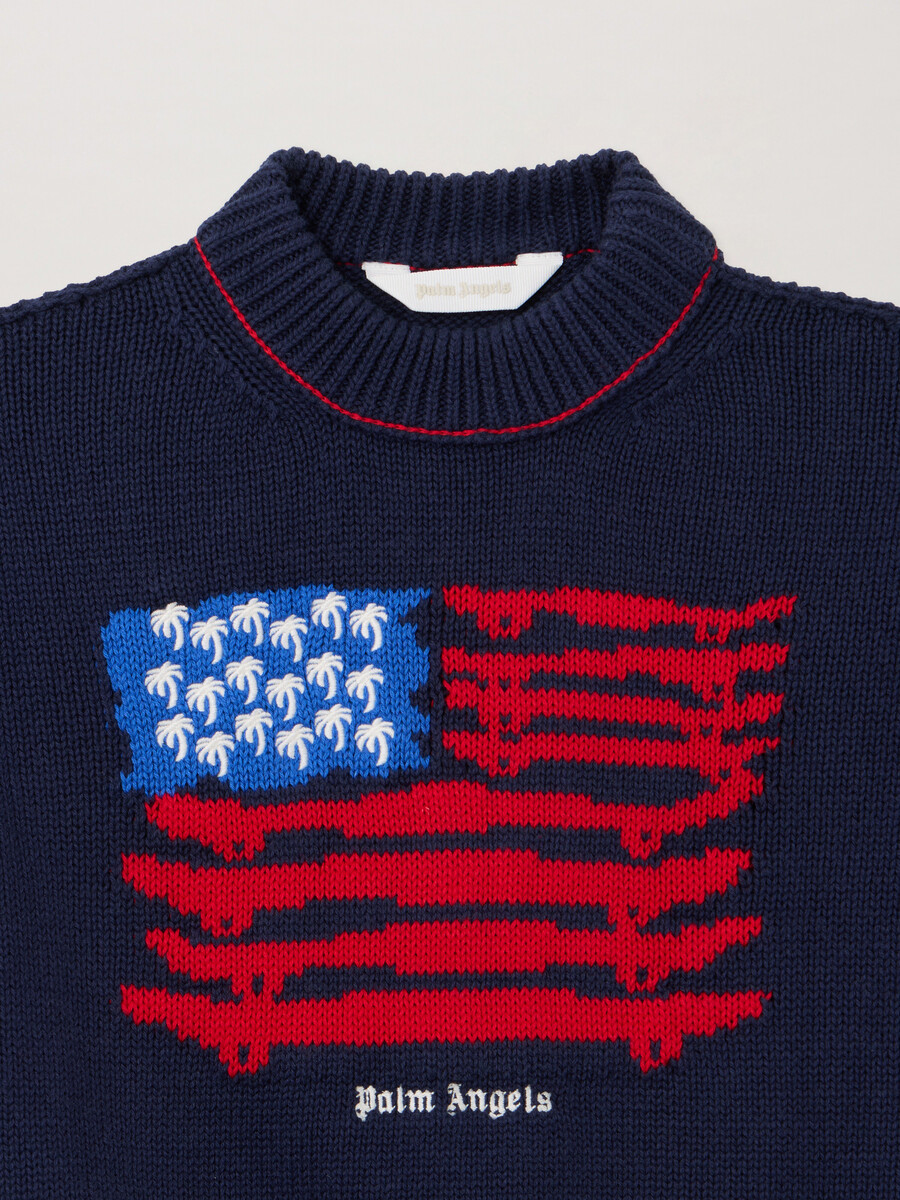 pullover mit palmenflagge