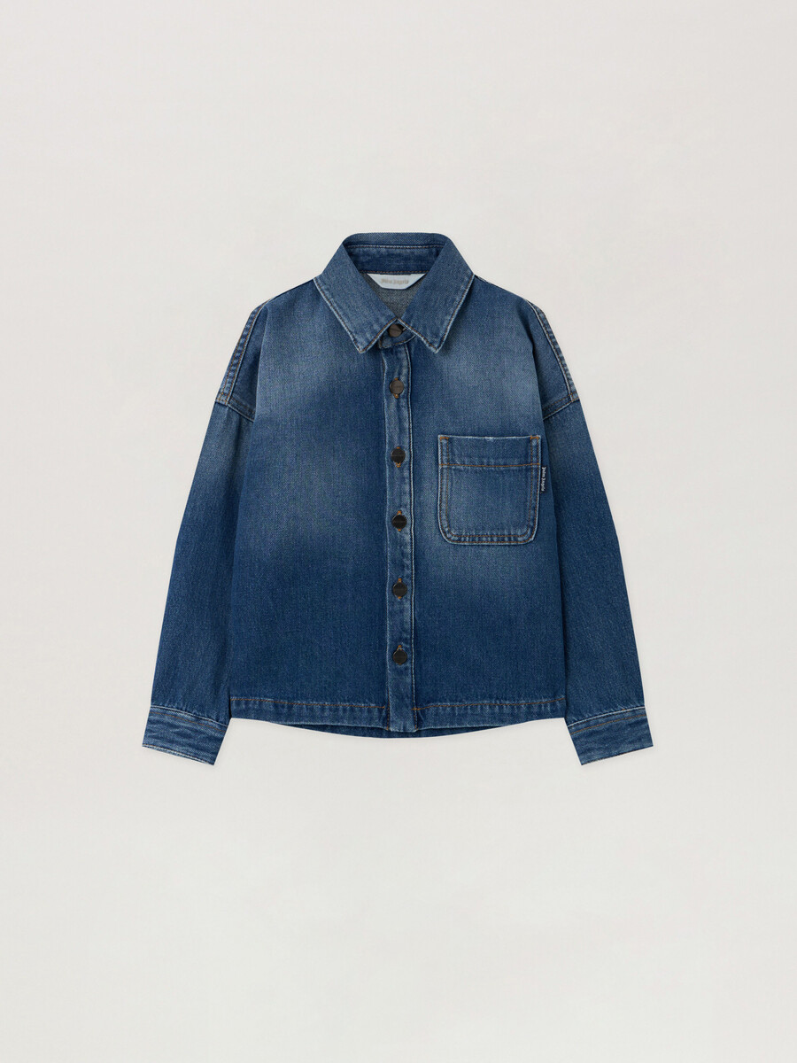 overshirt aus gebürstetem denim