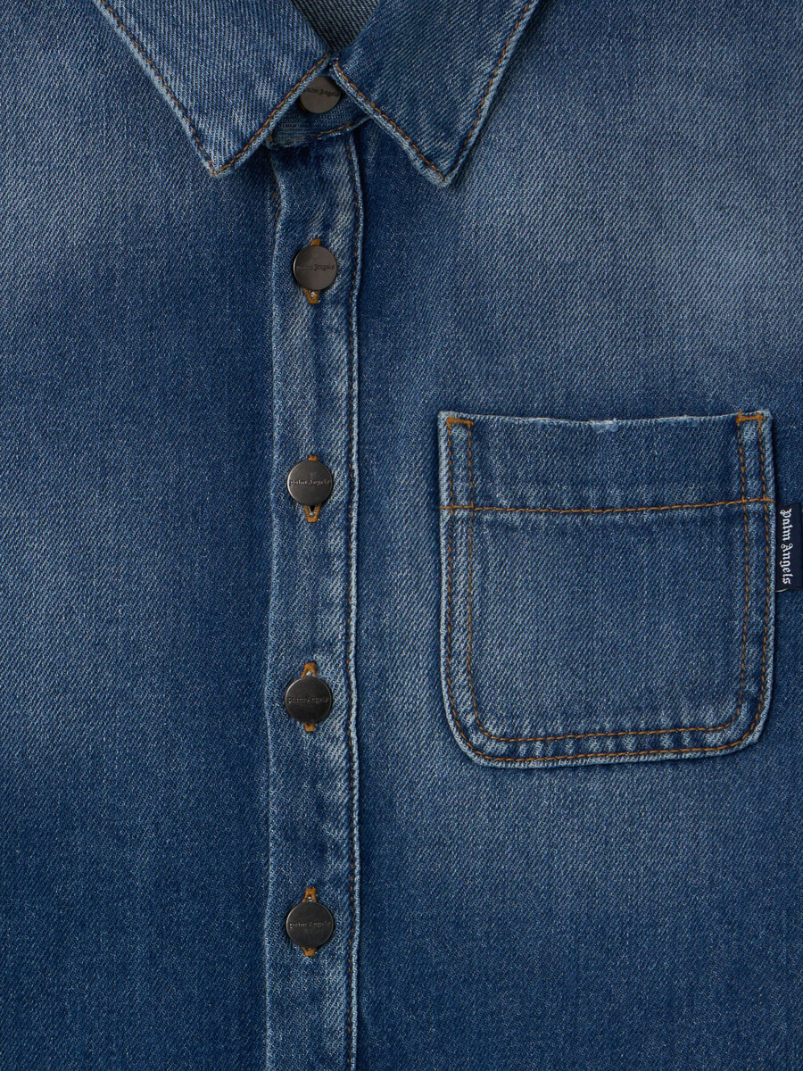 overshirt aus gebürstetem denim