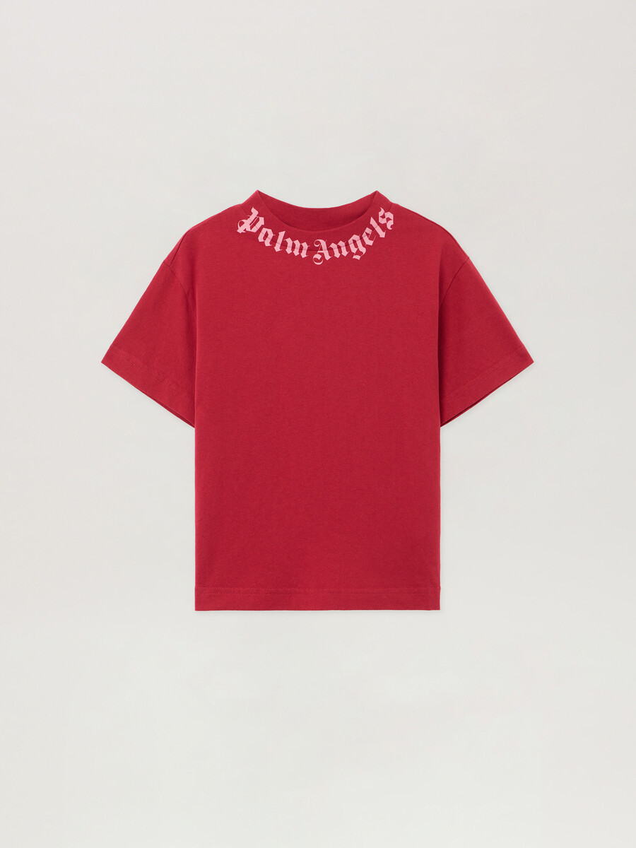 t-shirt mit nackenlogo