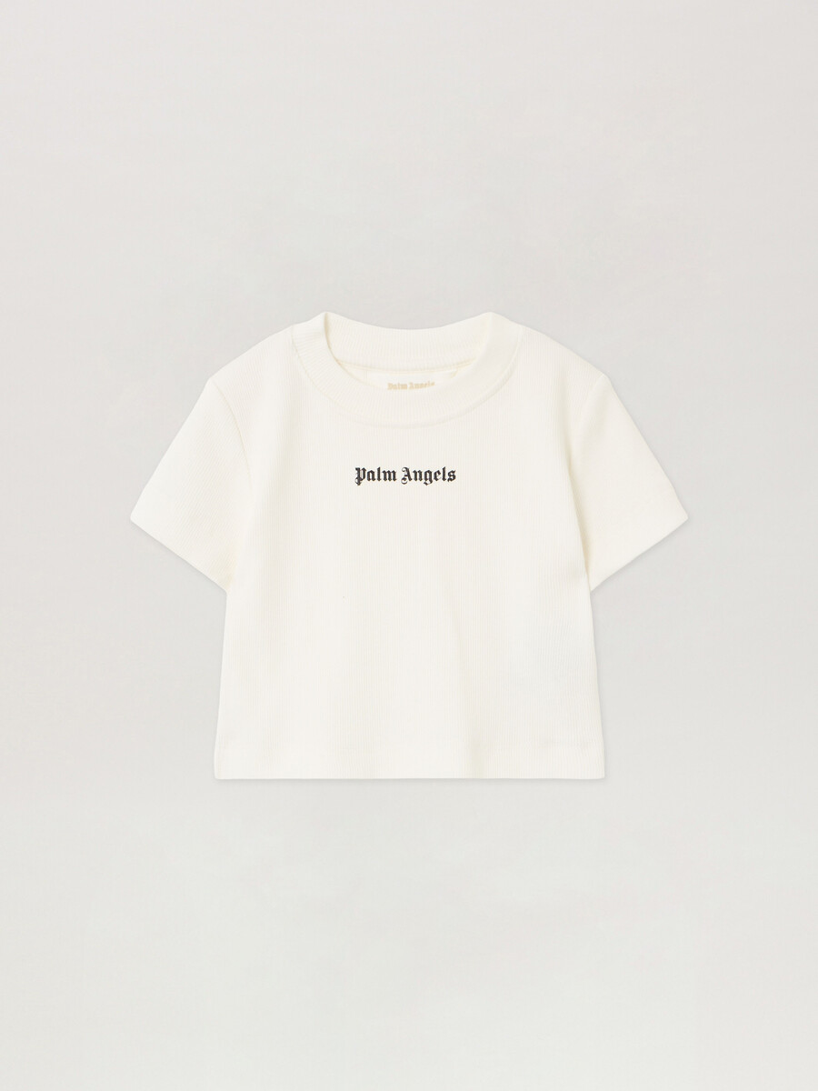 baby-t-shirt mit logo-rippstrick